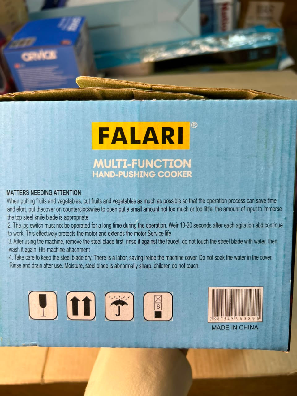 FALARI 2L Multi-Function Hand-Pushing Vegetable Chopper & Food Processor