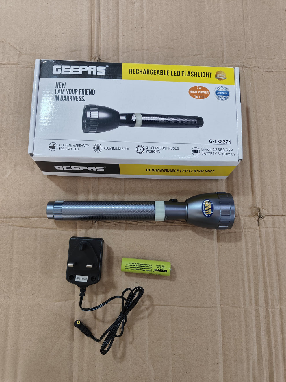 Geepas 3827 Flashlight torch Original Product + 2-Year Local Warranty