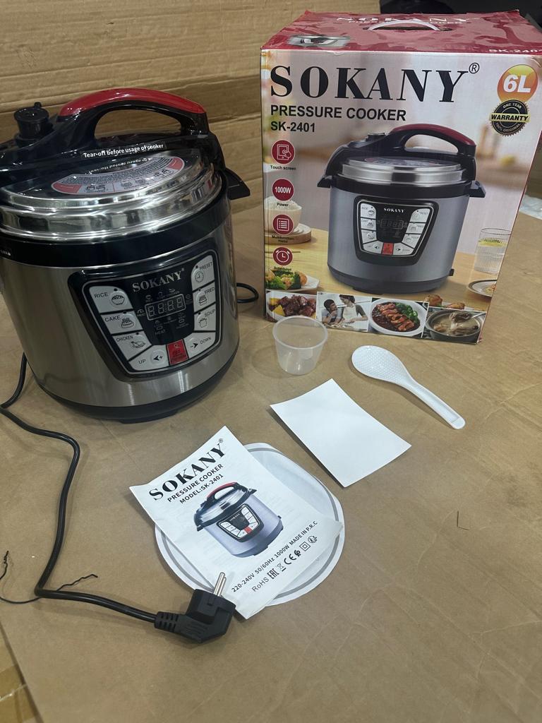 sokany Pressure Cooker Stainless Steel Multi 6L Capacity