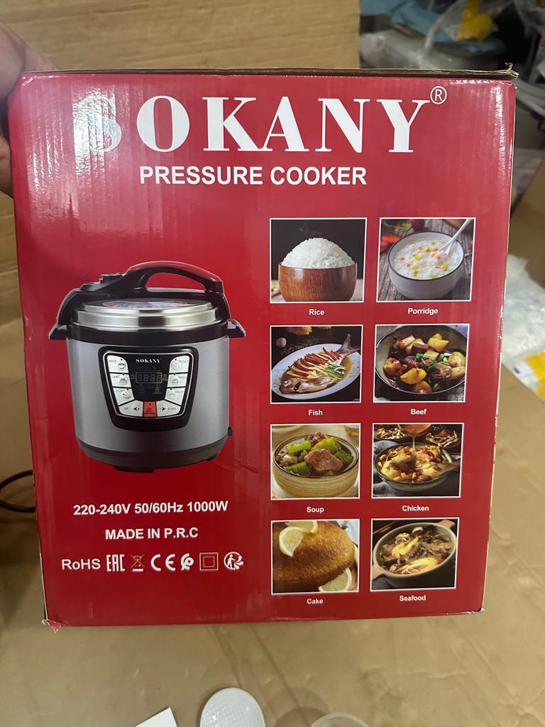 sokany Pressure Cooker Stainless Steel Multi 6L Capacity