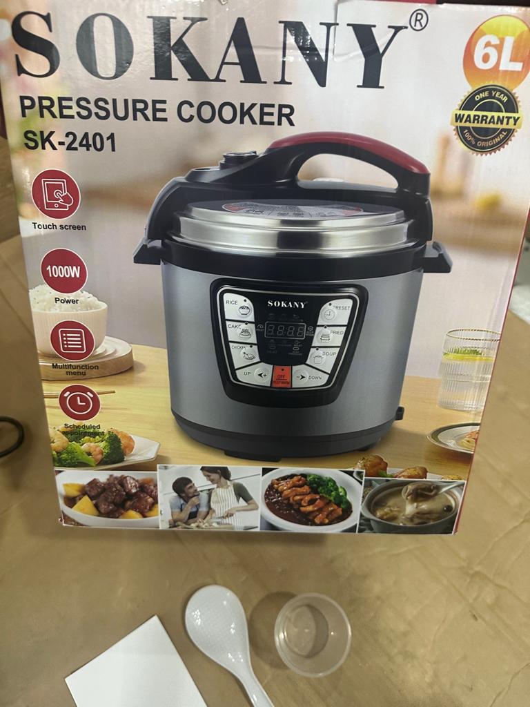 sokany Pressure Cooker Stainless Steel Multi 6L Capacity