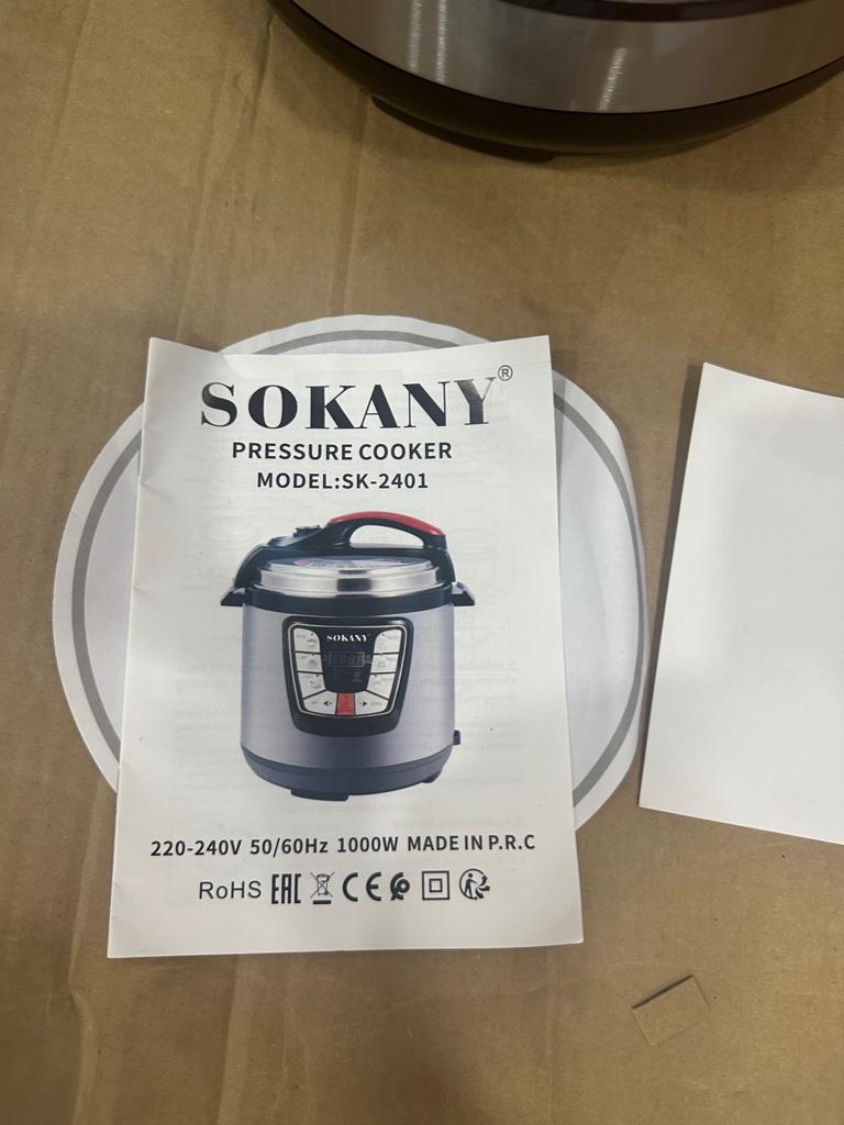 sokany Pressure Cooker Stainless Steel Multi 6L Capacity