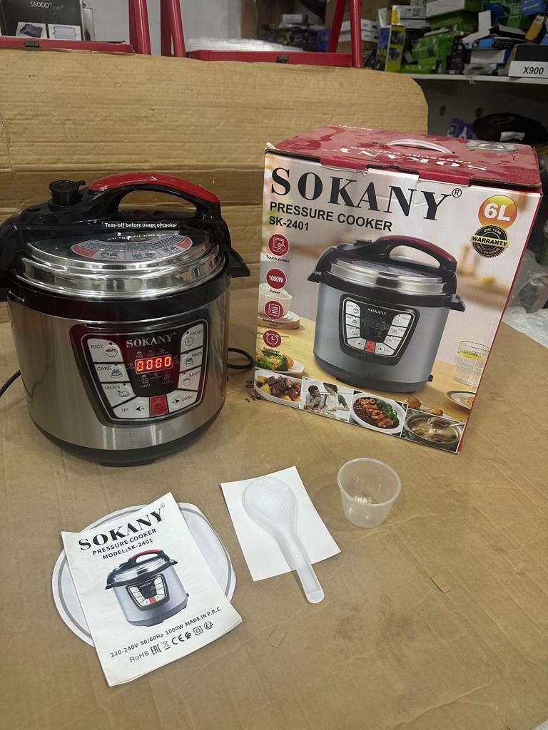 sokany Pressure Cooker Stainless Steel Multi 6L Capacity