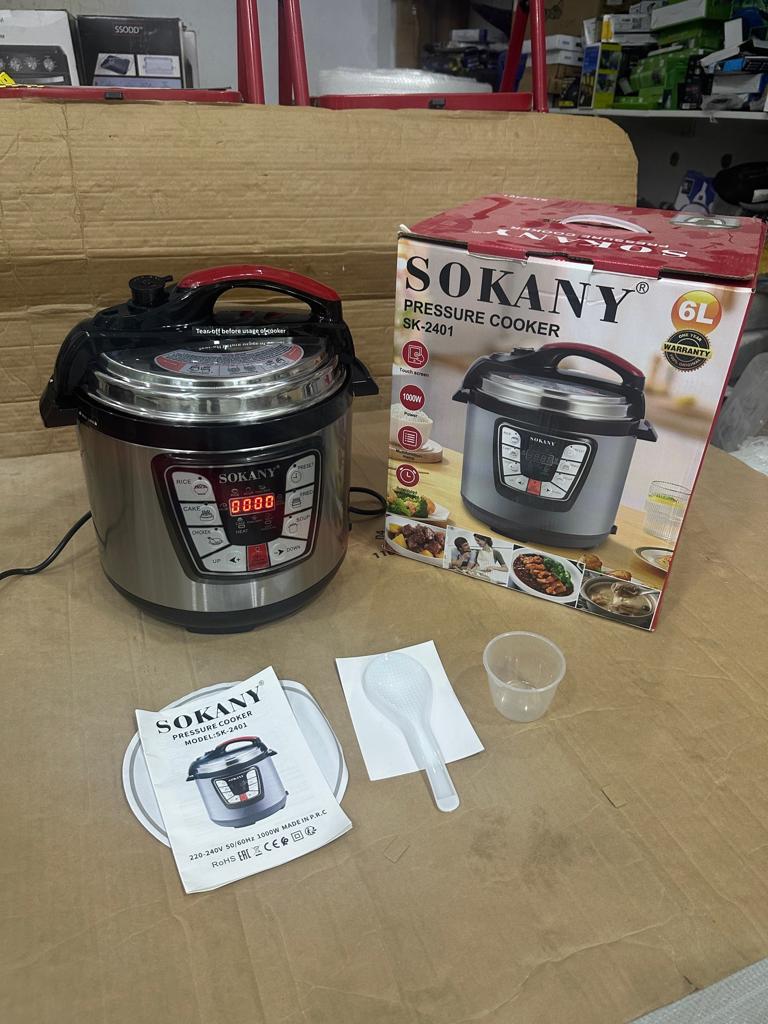 sokany Pressure Cooker Stainless Steel Multi 6L Capacity