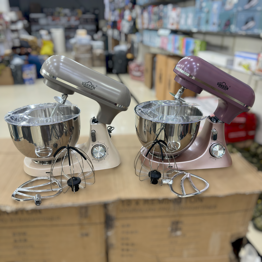 UAKEEN Professional Twin Stand Mixer Set | 5.5L Stainless Steel Bowl & Multi-Speed Control