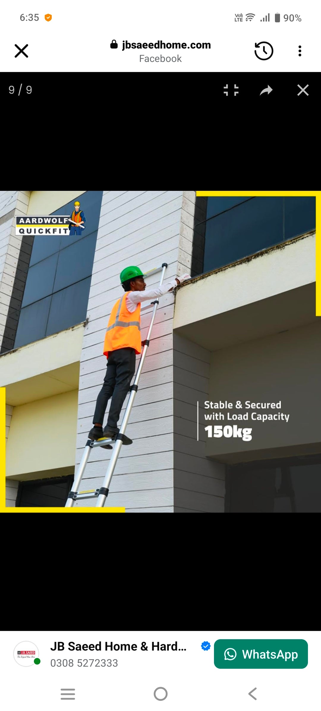 Single Aluminum Side Telescopic Foldable Ladder