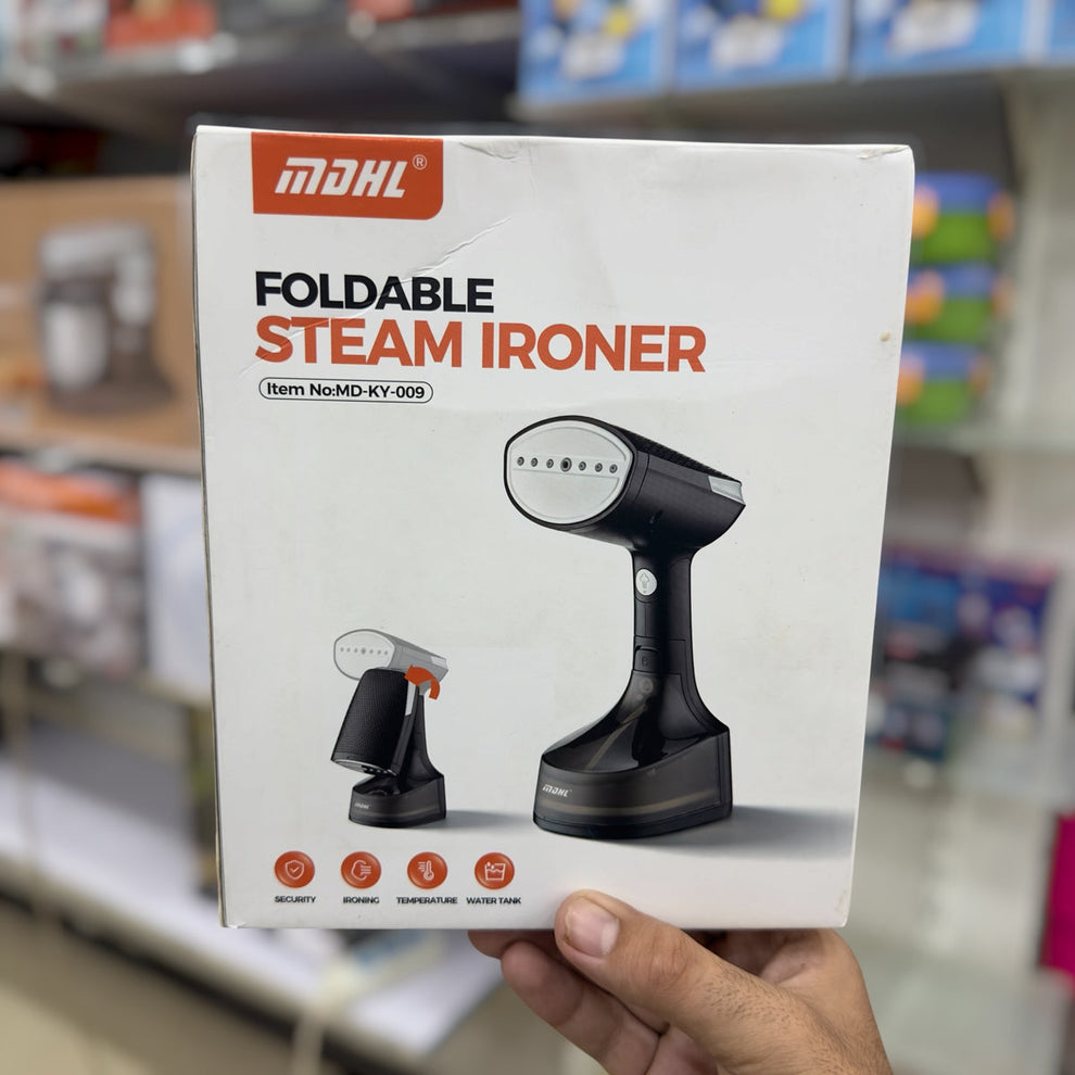 MDHL Foldable Steam Ironer MD-KY-009 - Handheld Garment Steamer with Water Tank