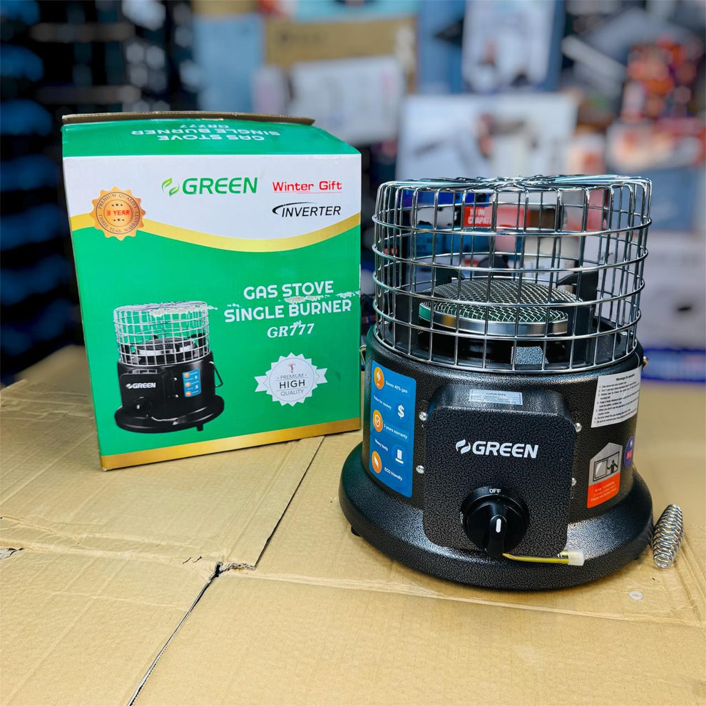 Green Single Burner Gas Stove CR-777 – Compact Portable Gas Cooker