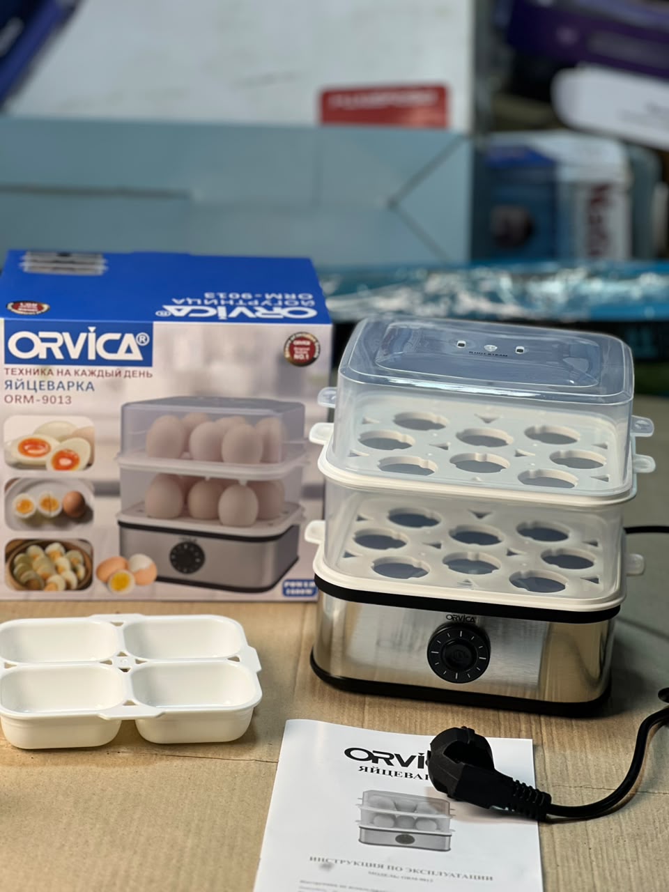 ORVICA ORM-9013 1600W Electric Egg Boiler & Steamer