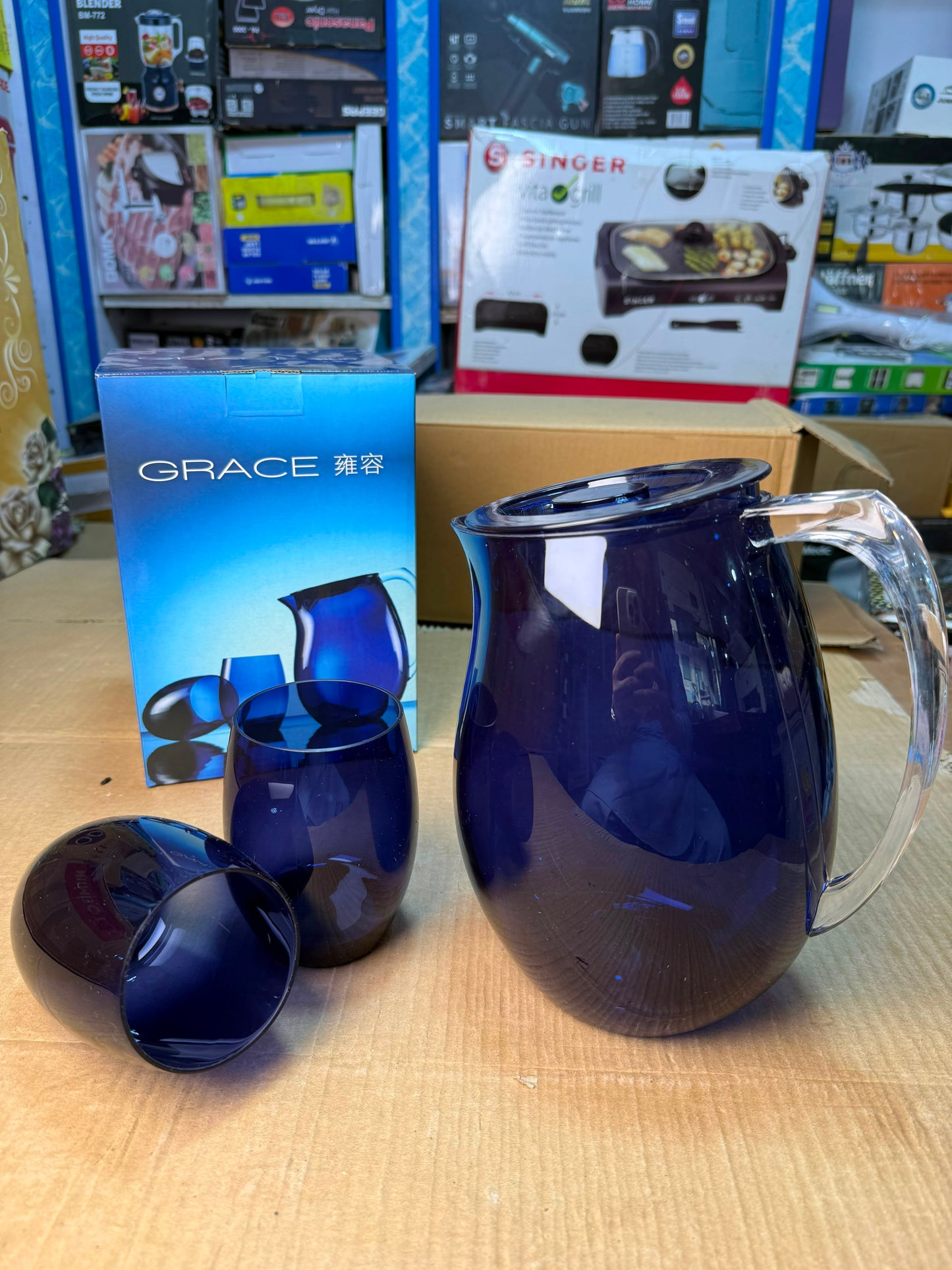 GRACE Glass Water Jug & Tumbler Set
