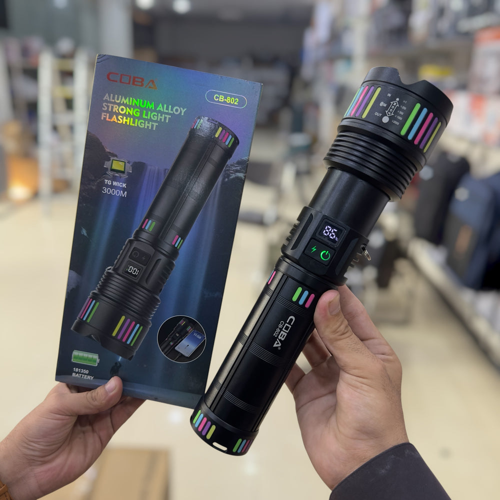 Coba Aluminum Alloy Strong Light Flashlight Torch CB-802