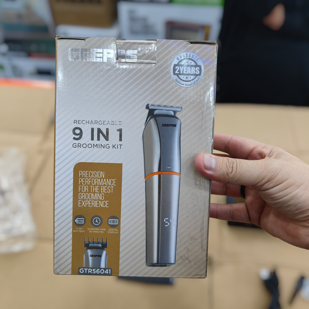 Geepas rechargeable 9 in 1 grooming kit 56041 (waterproof) ( hair trimmer set)