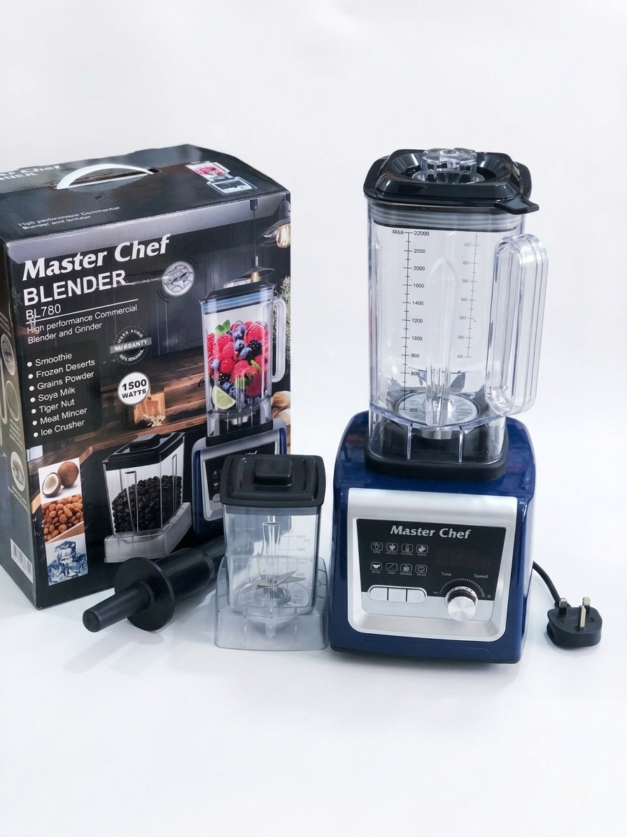 Master Chef Commercial Blender & Grinder BL780 – Heavy-Duty Kitchen Blender