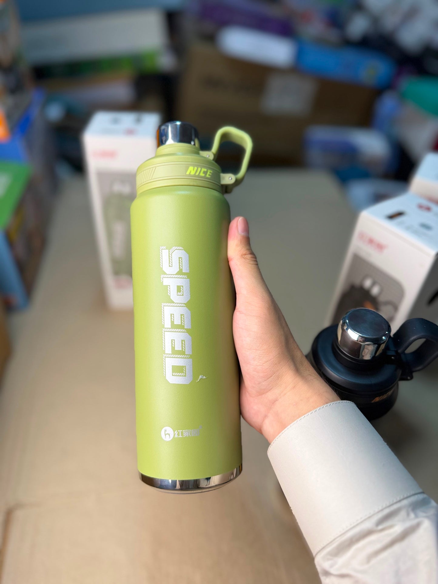 Stainless Steel SPEED Water Bottle with Handle