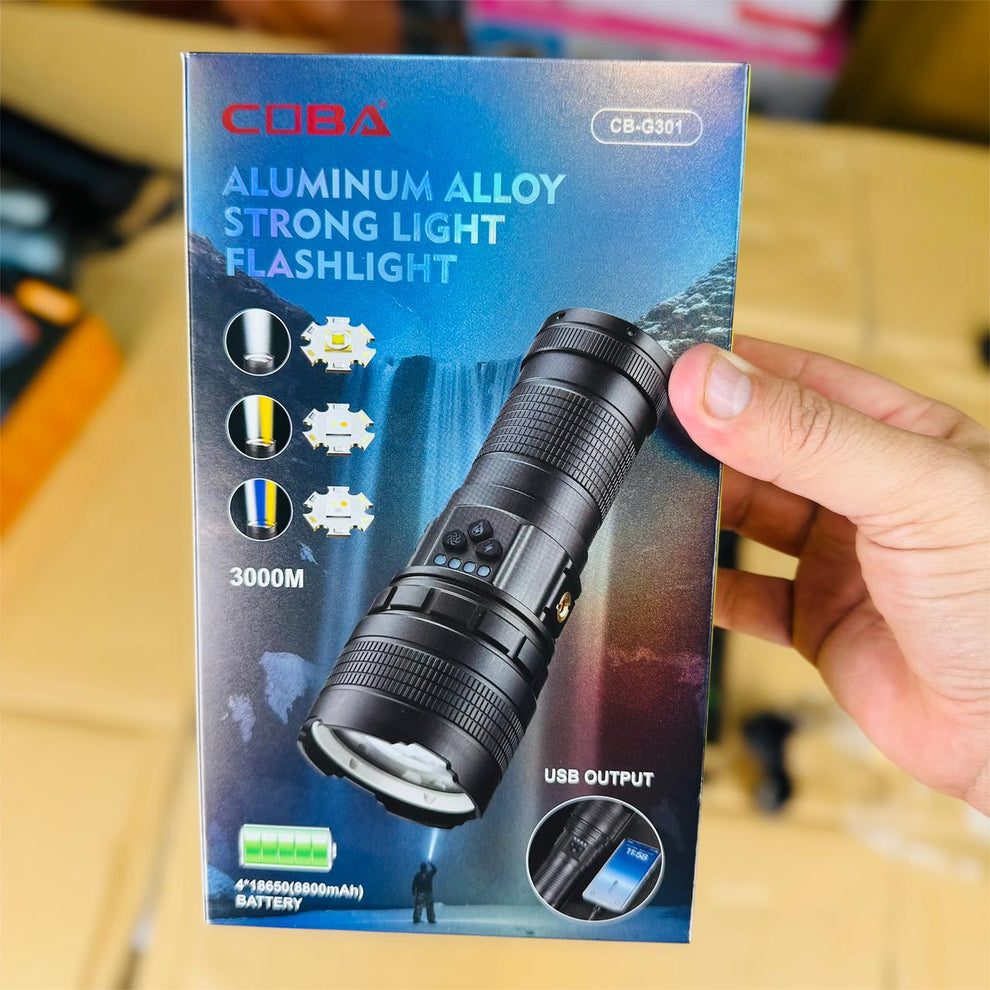 CUBA 2000 KM FLASH LIGHT TORCH WITH 3 MOOD G301