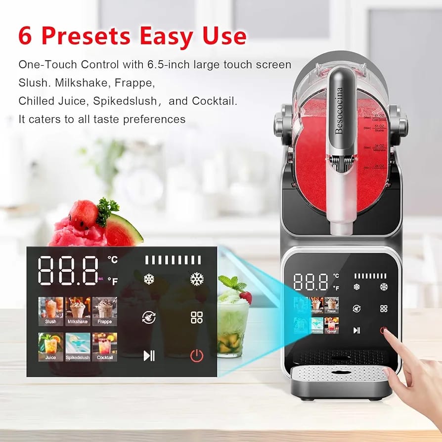 UAKEEN Slushie Machine for Home, Party & Small Business, Makes Slushies