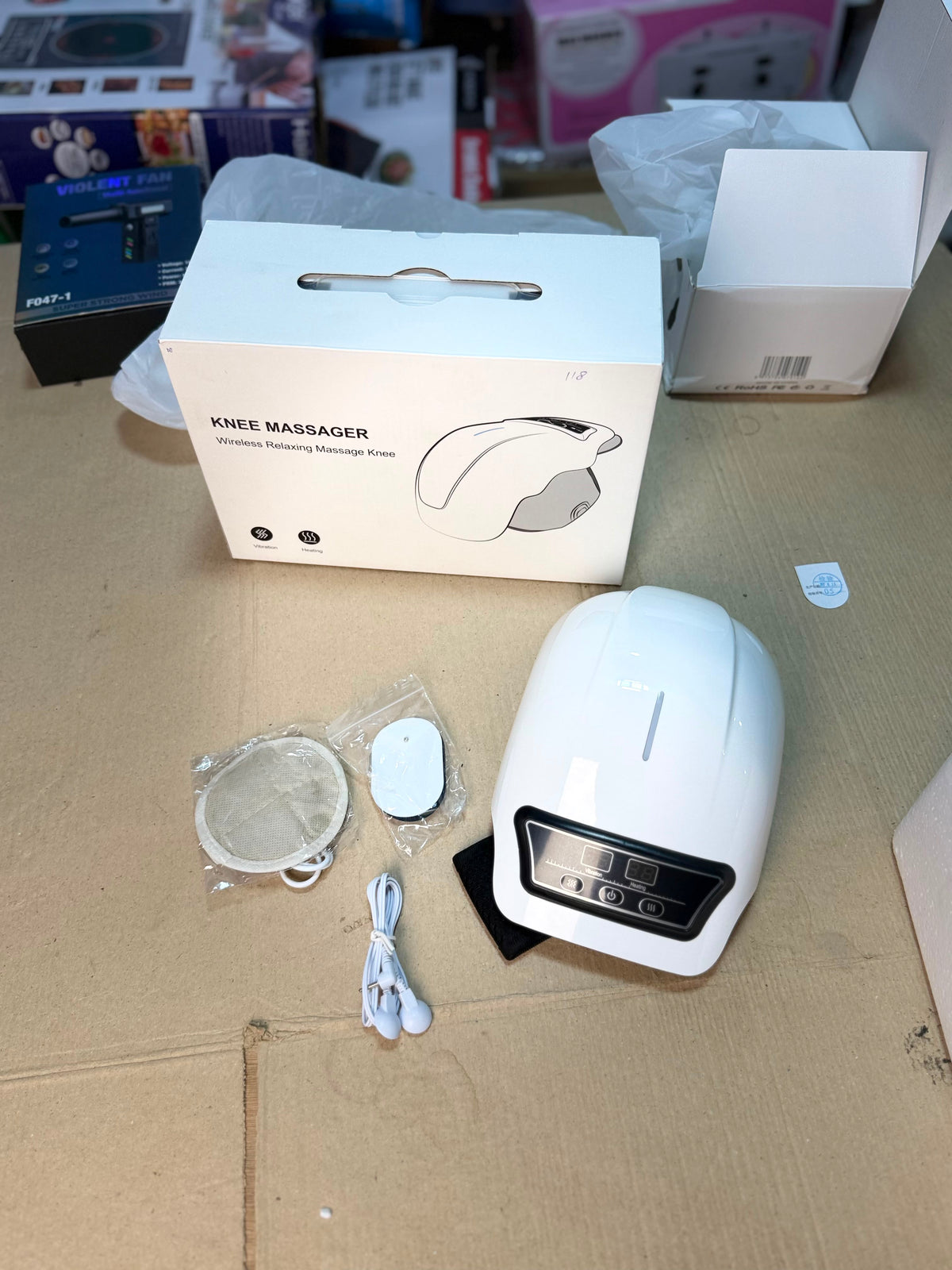 Wireless Knee Massager with Heating & Relaxing Massage – Portable Knee Massage Device