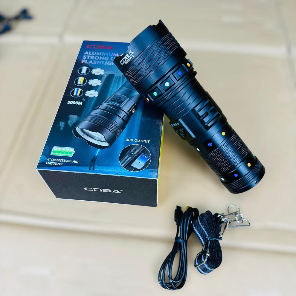 CUBA 2000 KM FLASH LIGHT TORCH WITH 3 MOOD G301