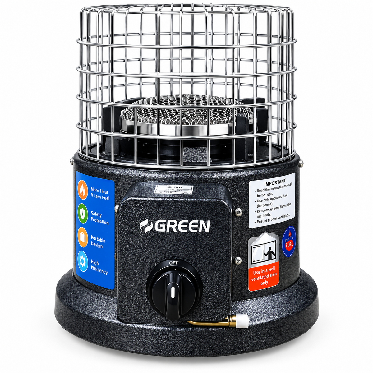 Green Single Burner Gas Stove CR-777 – Compact Portable Gas Cooker