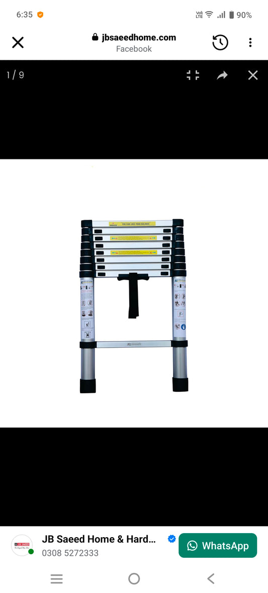 Single Aluminum Side Telescopic Foldable Ladder