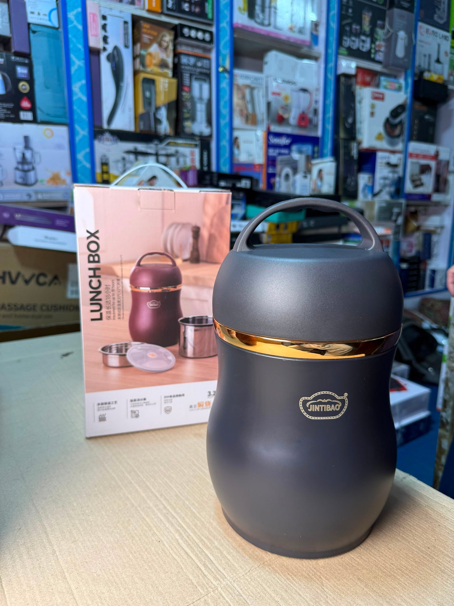 JINTIBAO 3.2L Stainless Steel Vacuum Lunch Box & Food Thermos
