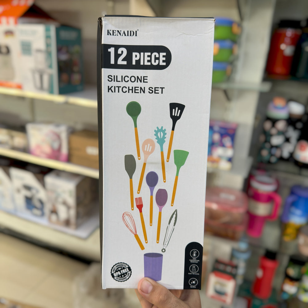 Kenaidi 12pc Silicone Kitchen Spoon Set