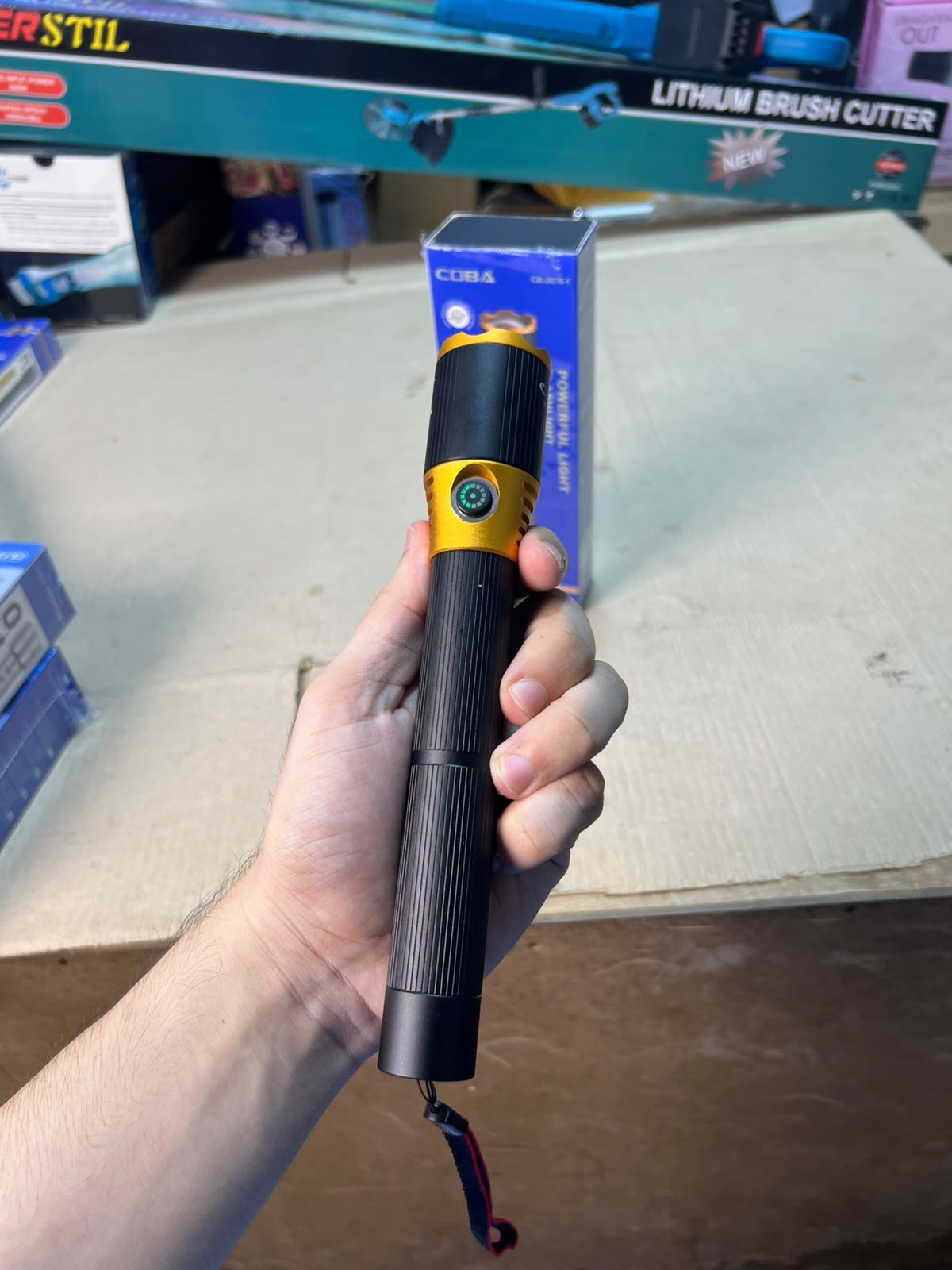 COBA CB-2076 500W Powerful Rechargeable LED Flashlight – 10000mAh, 3000m Irradiation