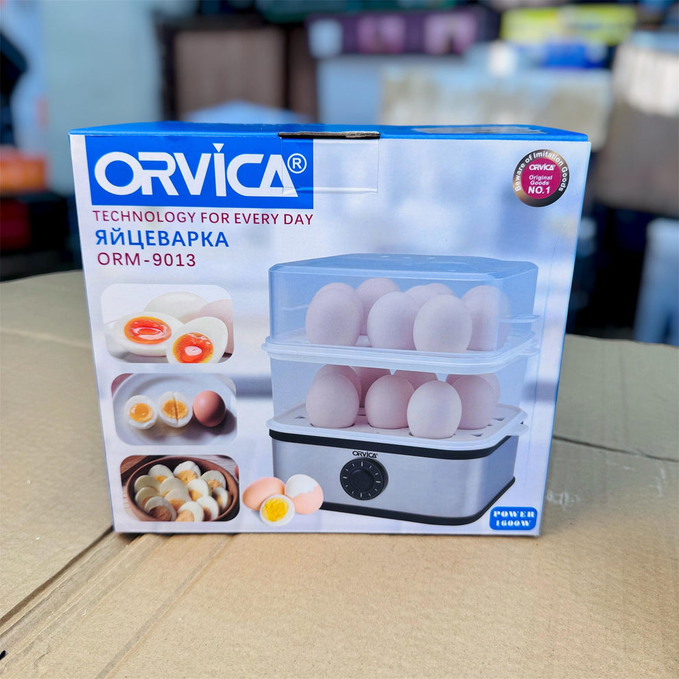 Orvica 16pc Egg Boiler ORM-913 – Electric Egg Cooker for Large Batches