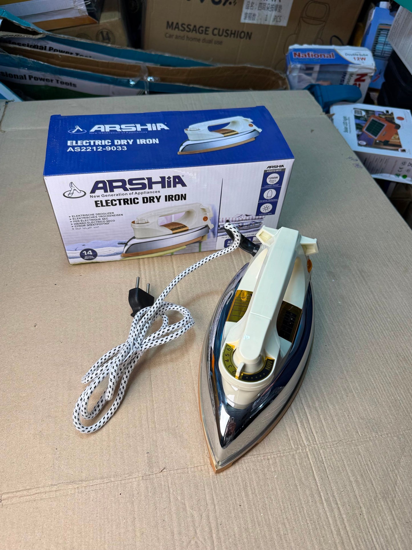 ARSHIA AS2212-9033 Electric Dry Iron – Ceramic Soleplate