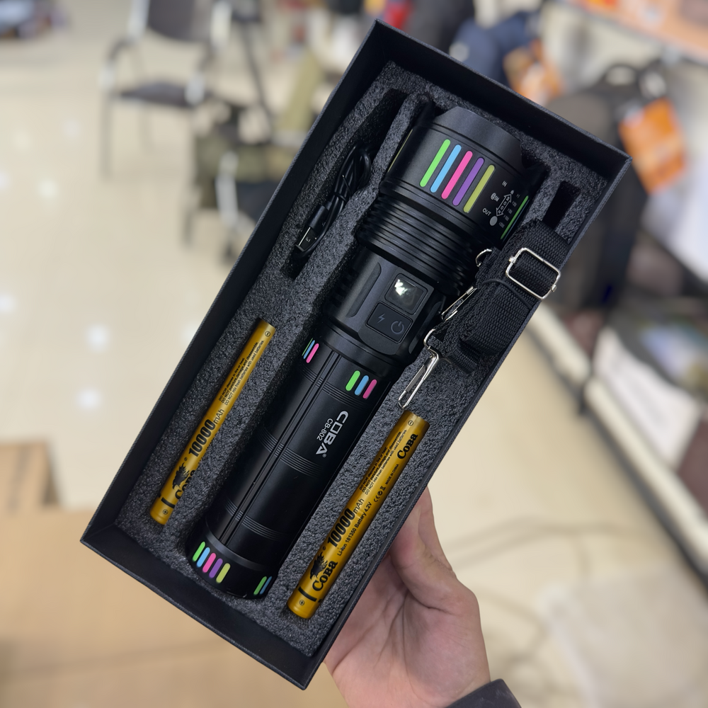 Coba Aluminum Alloy Strong Light Flashlight Torch CB-802
