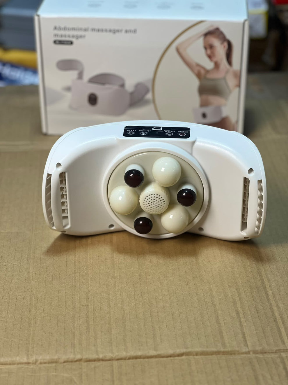 Abdominal Massager Belt ML-116A/B - Heat Therapy Rechargeable Waist &amp; Belly Massager