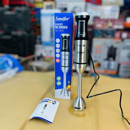 sonifer stainless steel hand blender
Regular priceRs.5,000.00 PKR