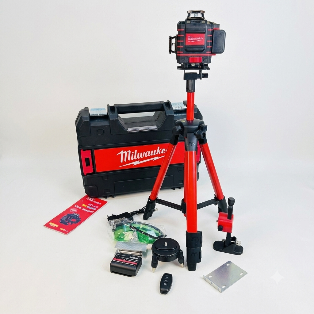 Milwaukee-Style 360° Rechargeable Laser Level