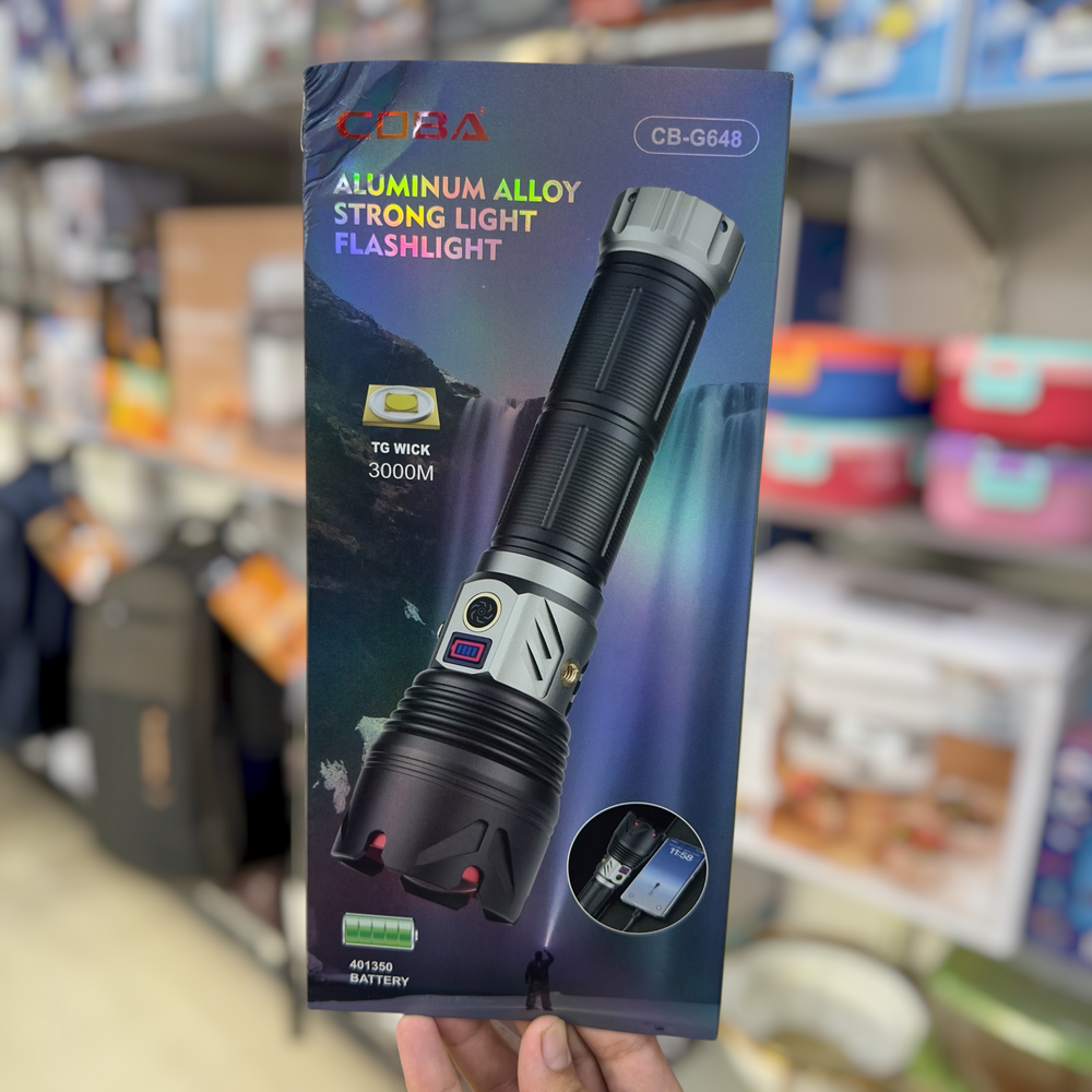 Coba Aluminum Alloy Strong Light Flashlight Torch CB-G648