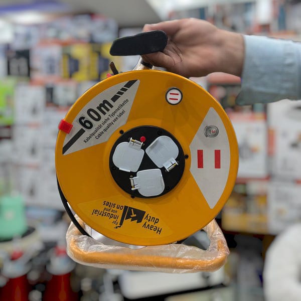 Industrial Heavy Duty Cable Extension Reel – Retractable Power Cord Reel