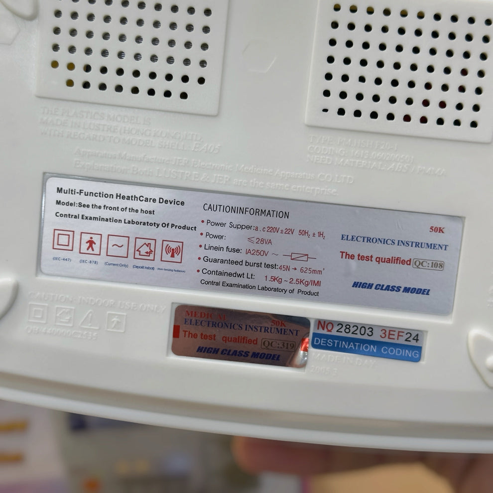 Physio-Stim KA-F25 Electronic Pulse Massager Kit - LCD Display with Pads, Slippers & Probes