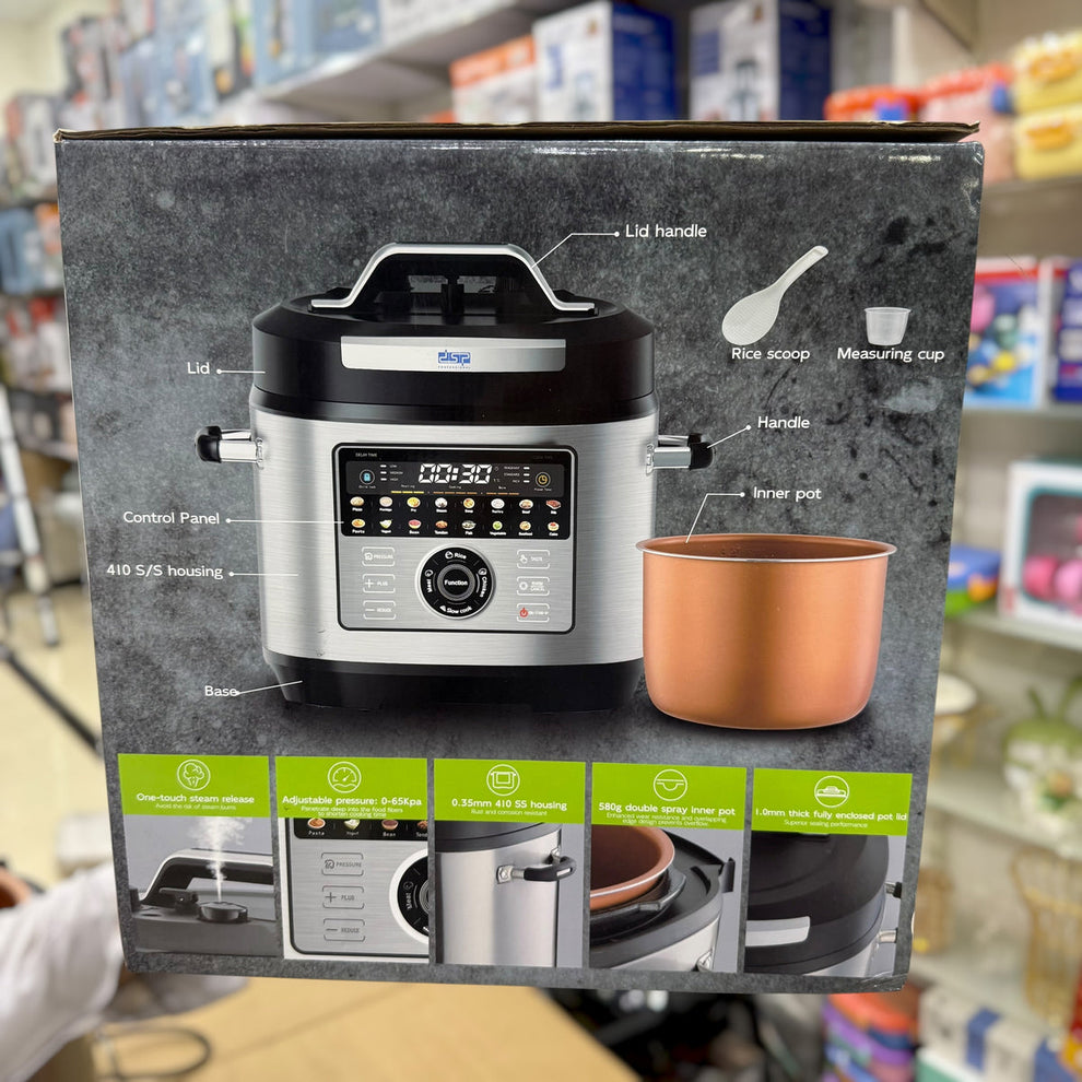 DSP X2000 Pro Electric Pressure Cooker - 8.0L, 1300W, 20 Preset Modes, Full Touch Control