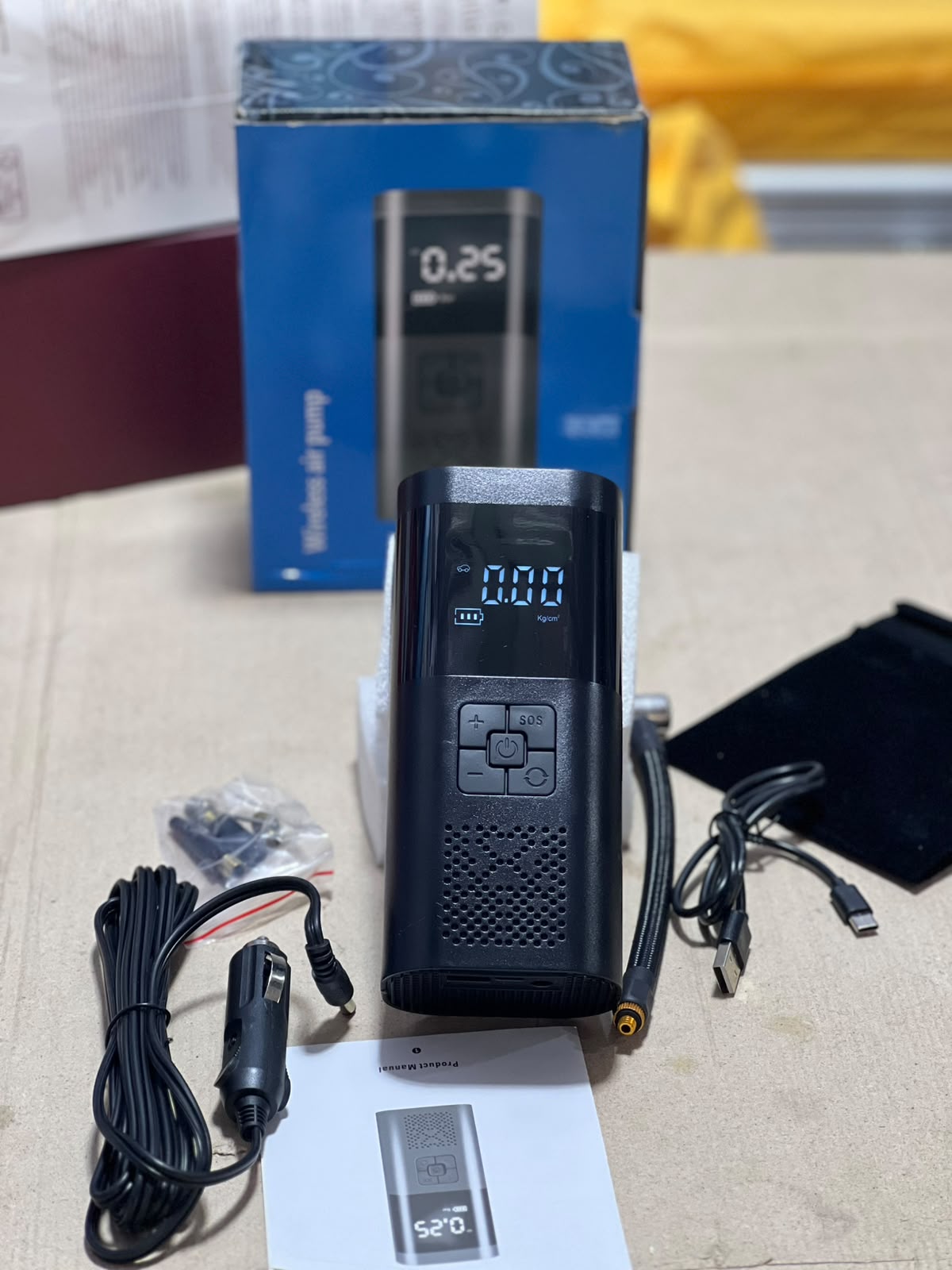 Wireless Portable Air Pump – Digital Electric Air Compressor with LCD Display