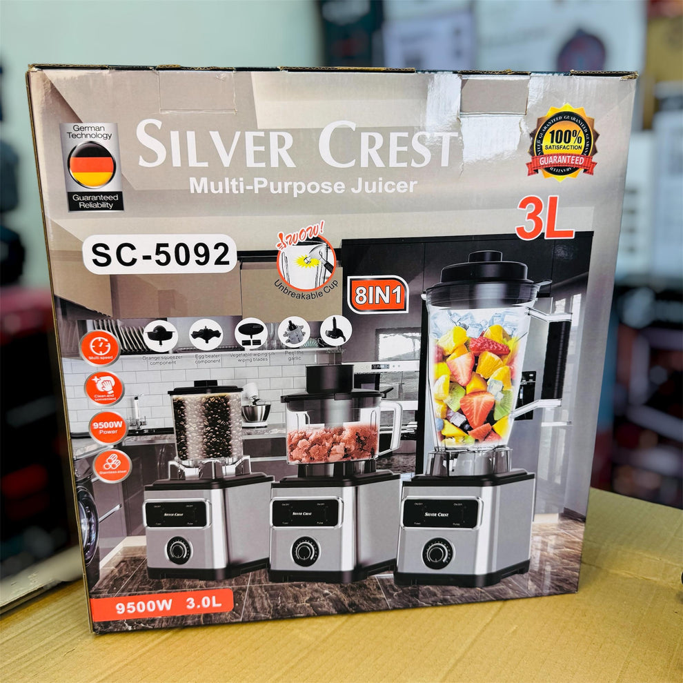 Silver crest 8-in-1 Multi-Purpose Juicer – Electric Fruit & Vegetable Juicer