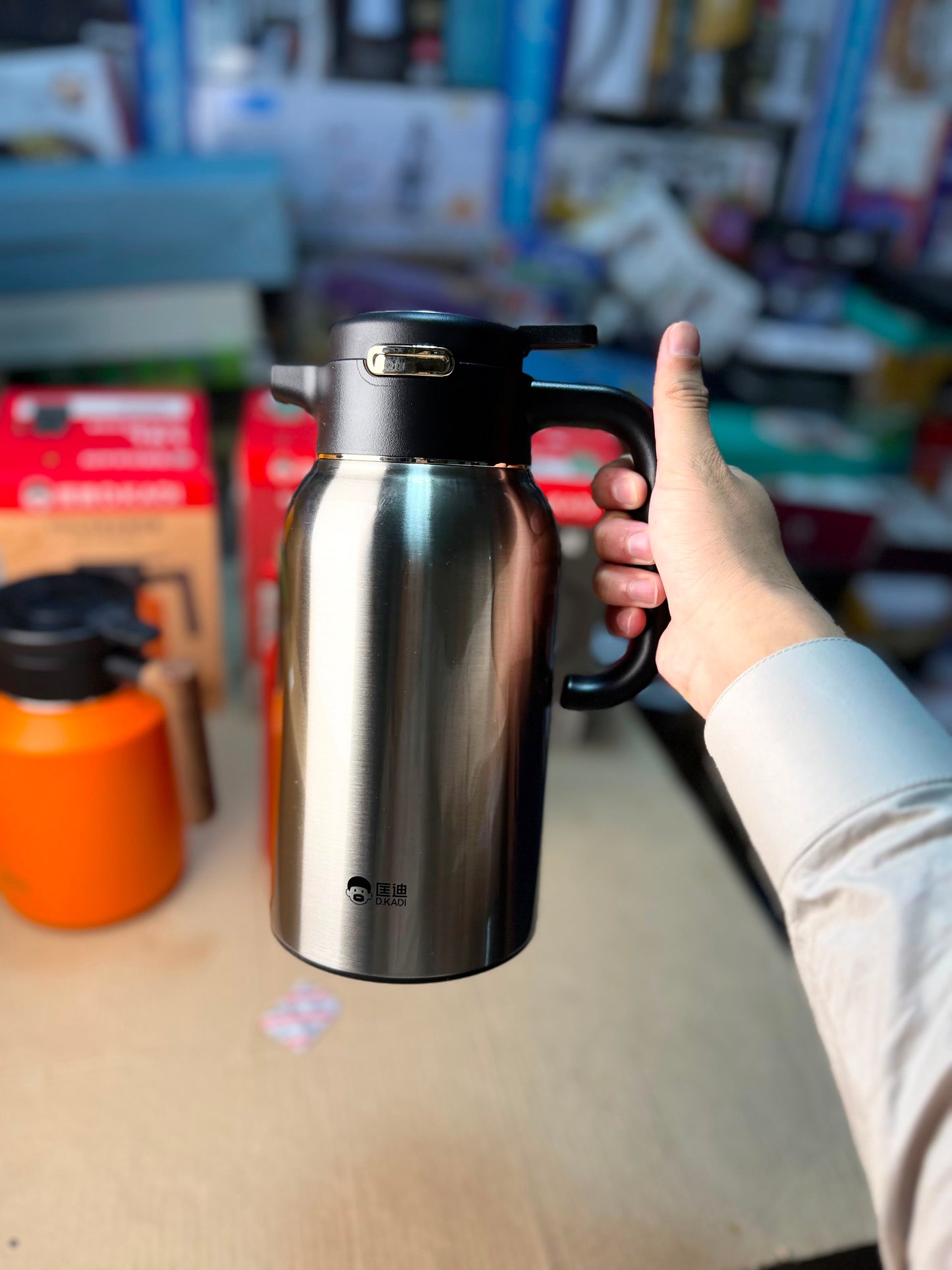 D.KADI 1.9L Stainless Steel Vacuum Thermos Flask