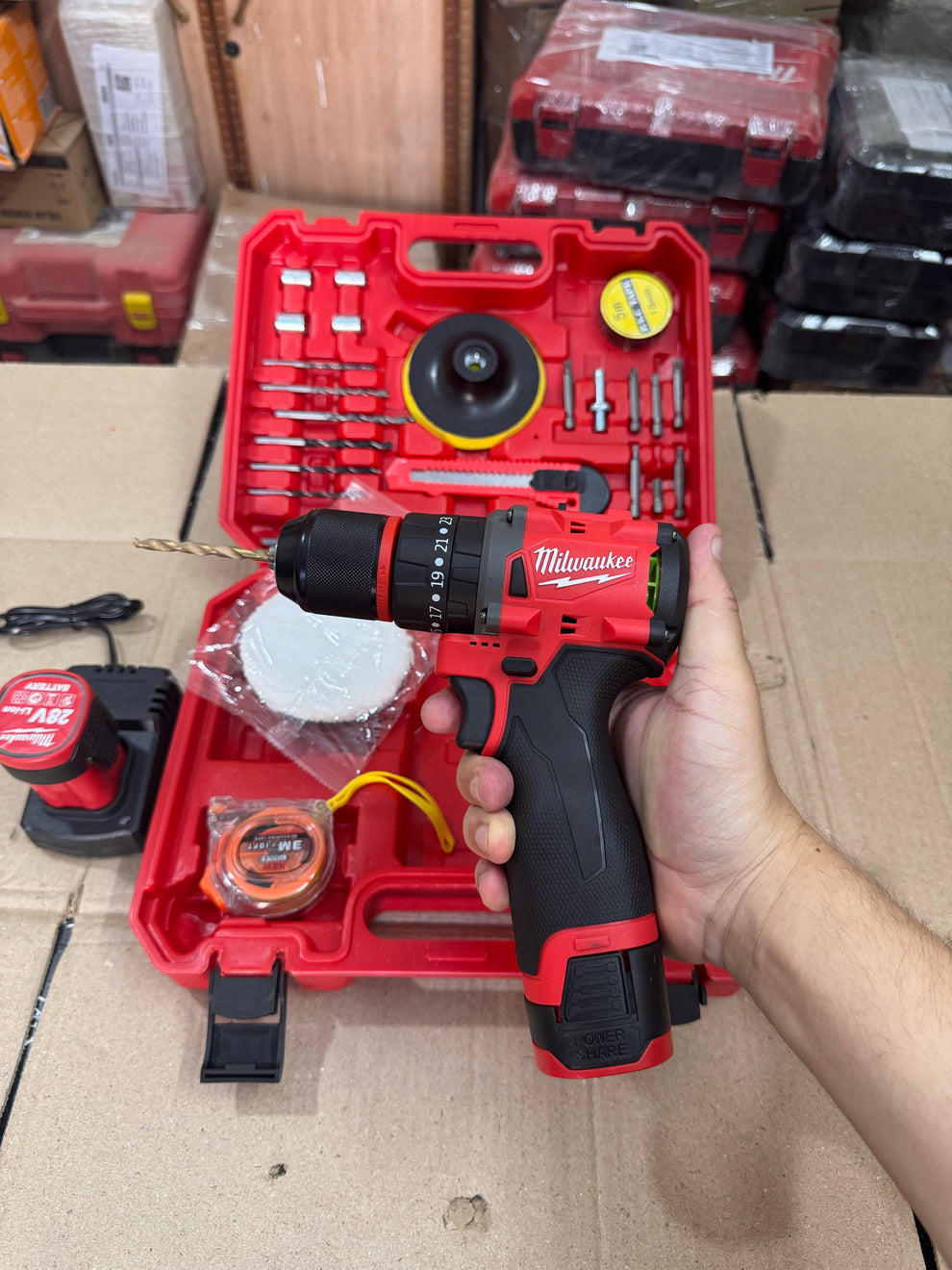 Milwaukee Brushless 28V Drill Machine with Toolkit