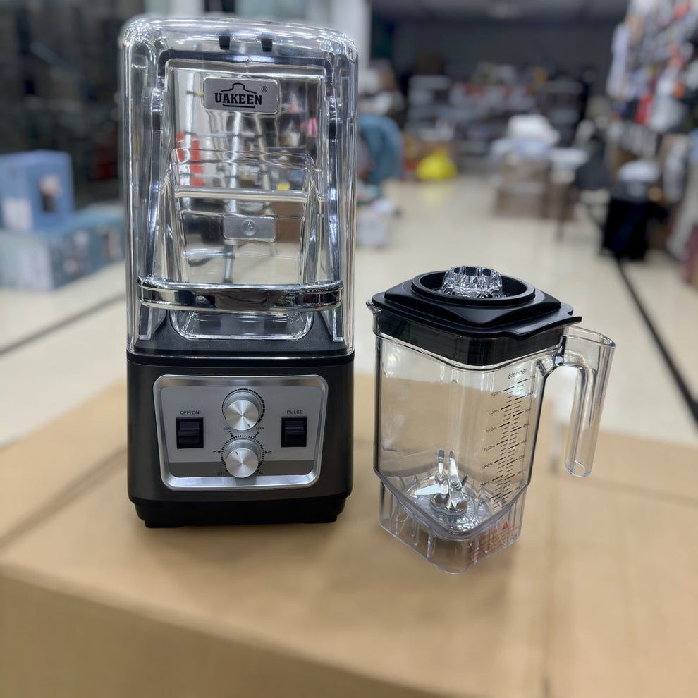 UAKEEN 2.0L Commercial Soundproof Blender | 2000W Heavy Duty Ice Crusher & Smoothie Maker (Model ZL-2404