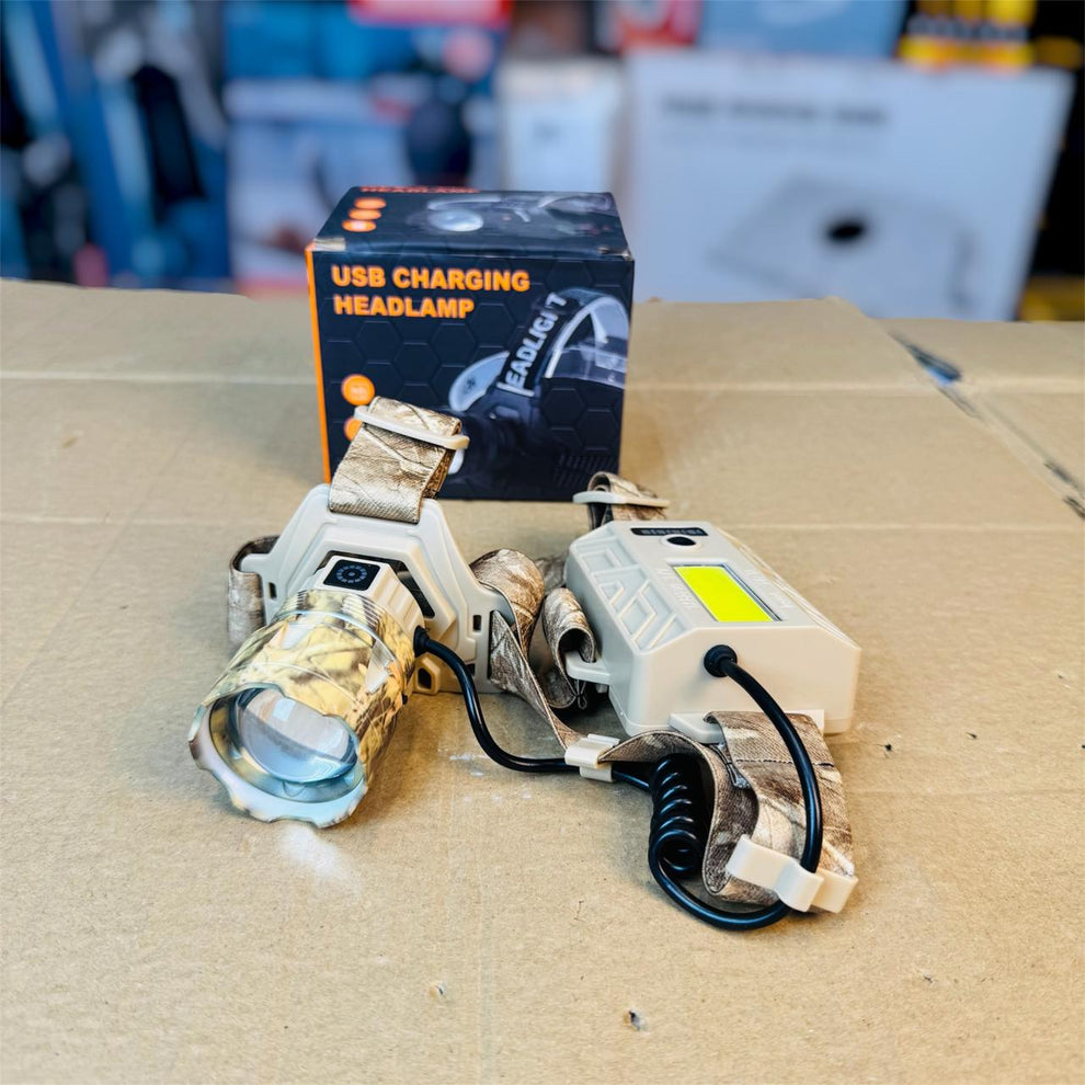 USB Rechargeable Head Light – Hands-Free LED Headlamp for Camping & Repairs