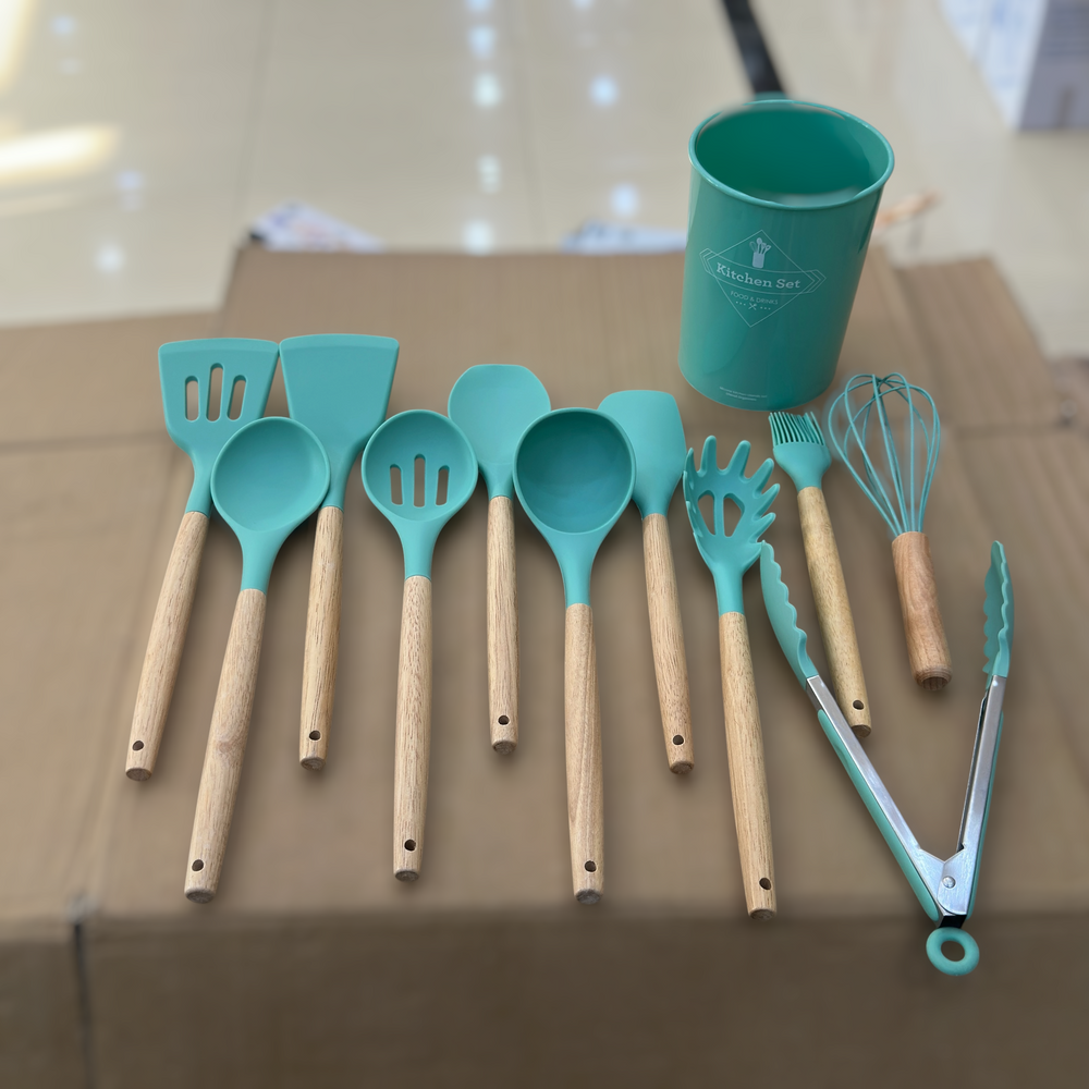 Kenaidi 12pc Silicone Kitchen Spoon Set