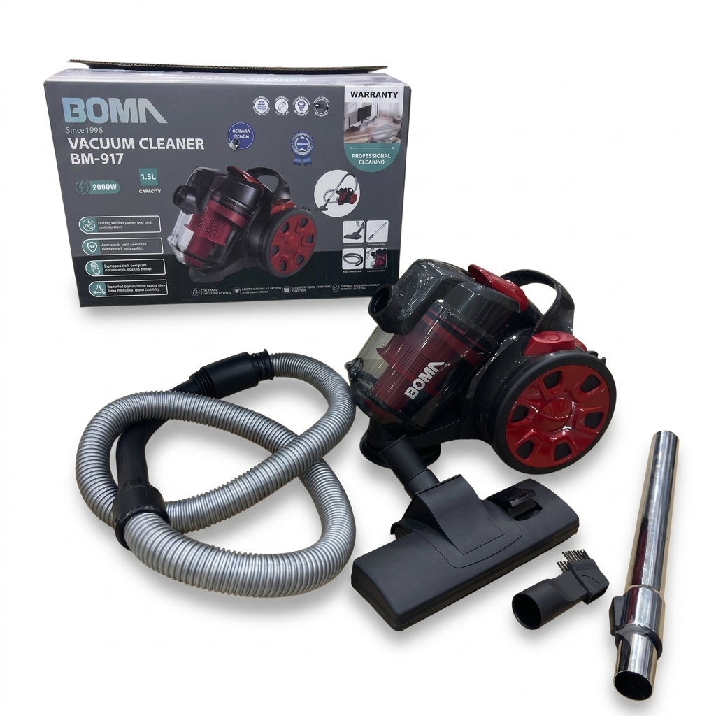 BOMA BM-917 Vacuum Cleaner - 2600W, 1.5L, Five-Stage Filtration