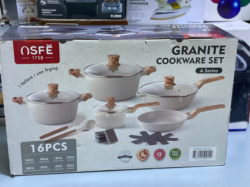 16 Pieces granite Cookware Set High quality