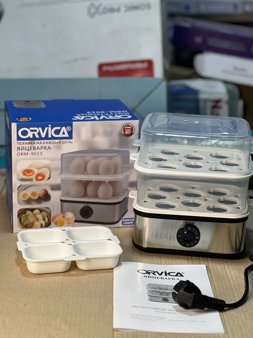 ORVICA ORM-9013 1600W Electric Egg Boiler & Steamer