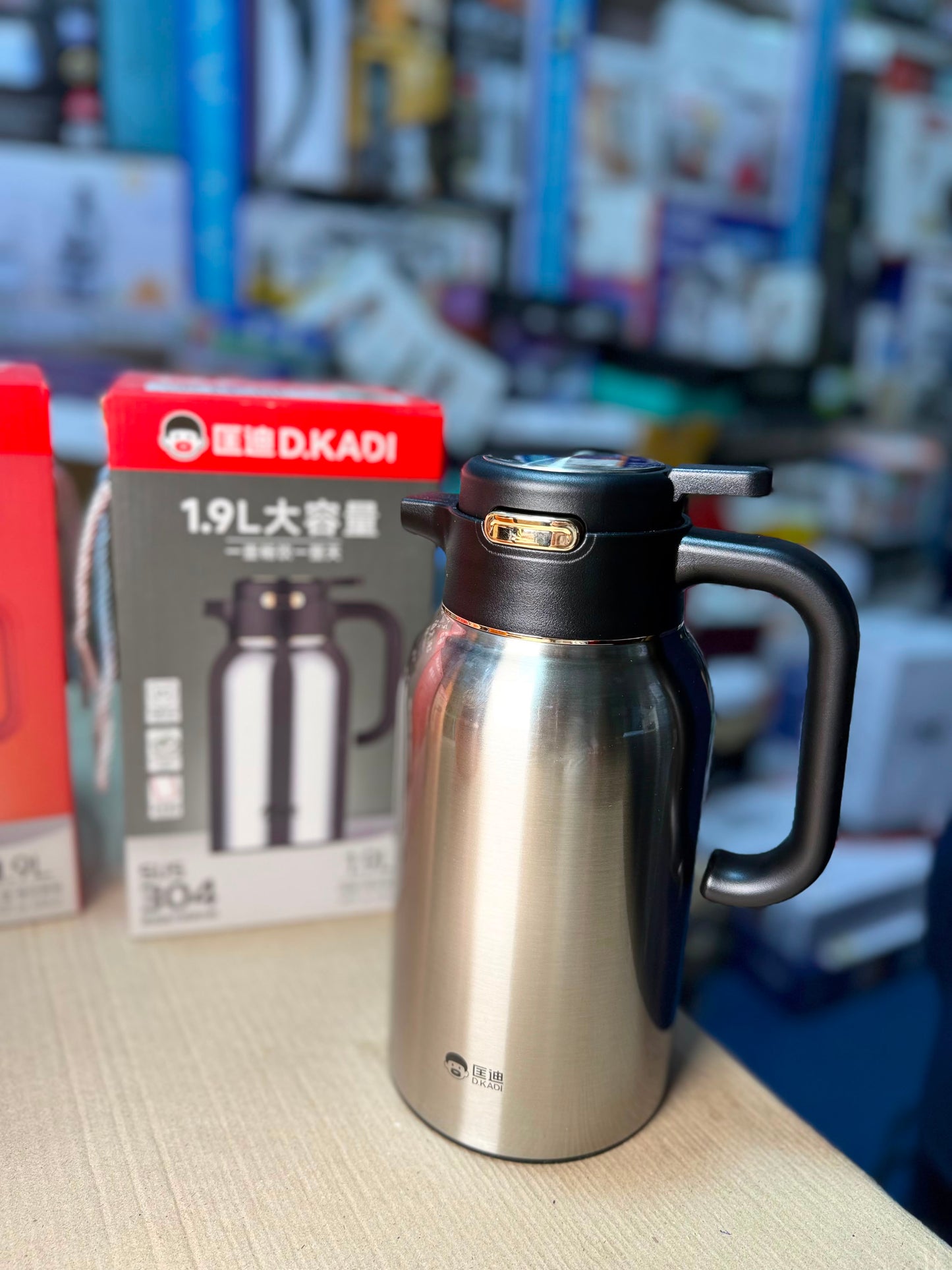 D.KADI 1.9L Stainless Steel Vacuum Thermos Flask