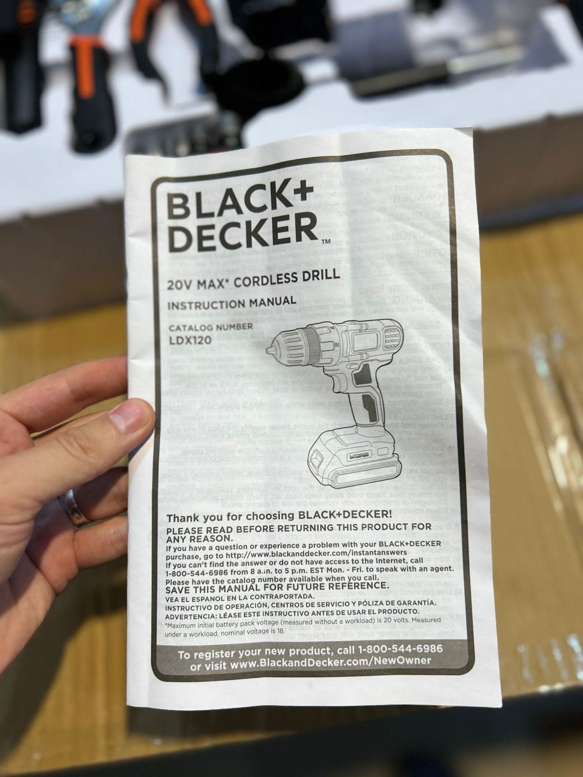 Drill set and toll box original Black and decker