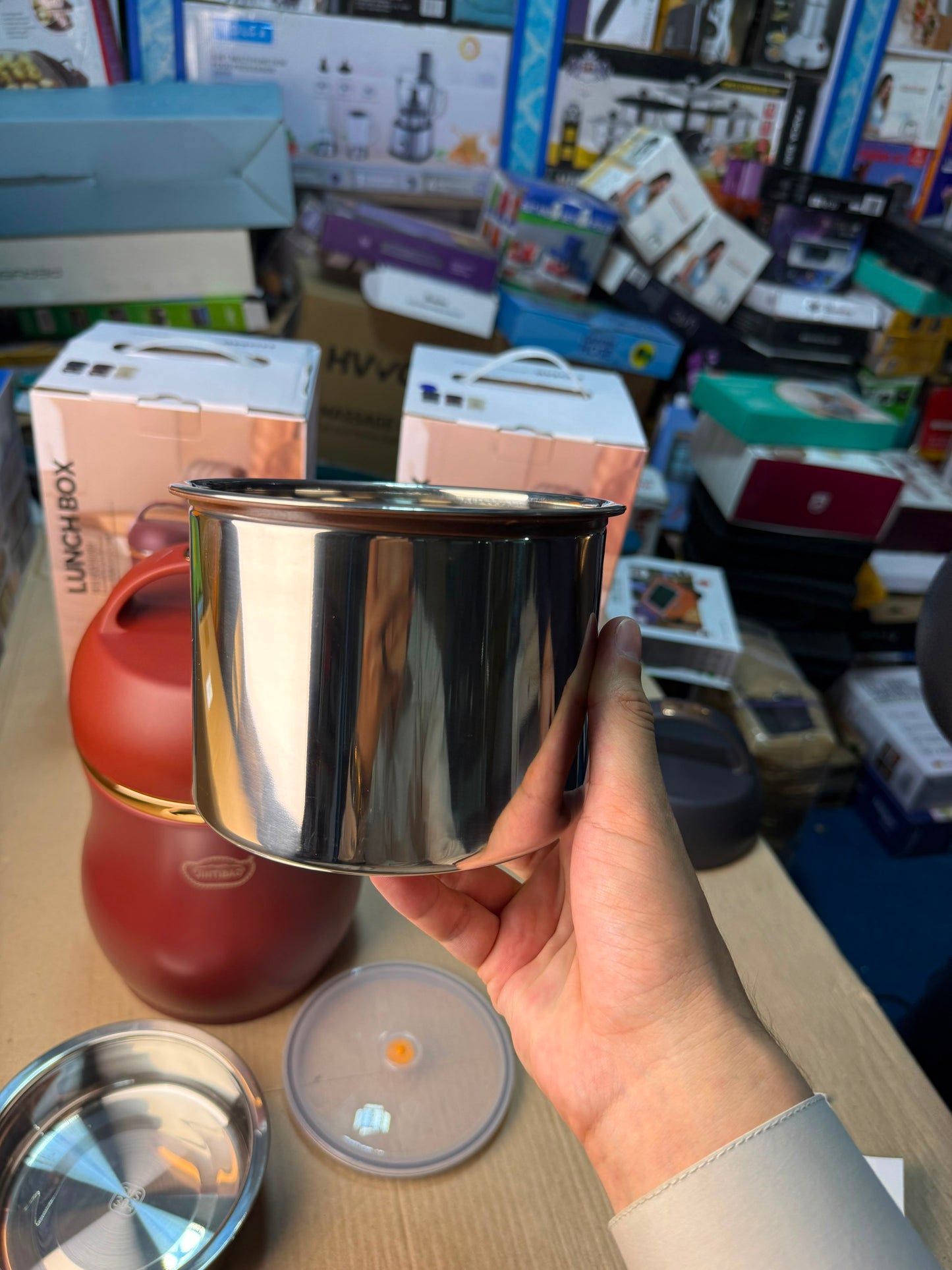 JINTIBAO 3.2L Stainless Steel Vacuum Lunch Box & Food Thermos